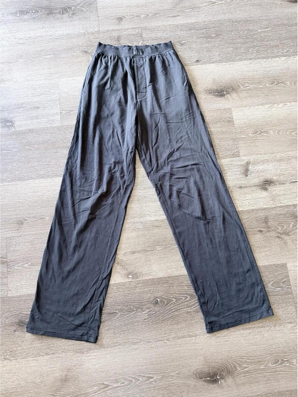 Skims Boyfriend Loose Pants Straight Leg Elastic Waistband Women’s Sz XXS Lounge